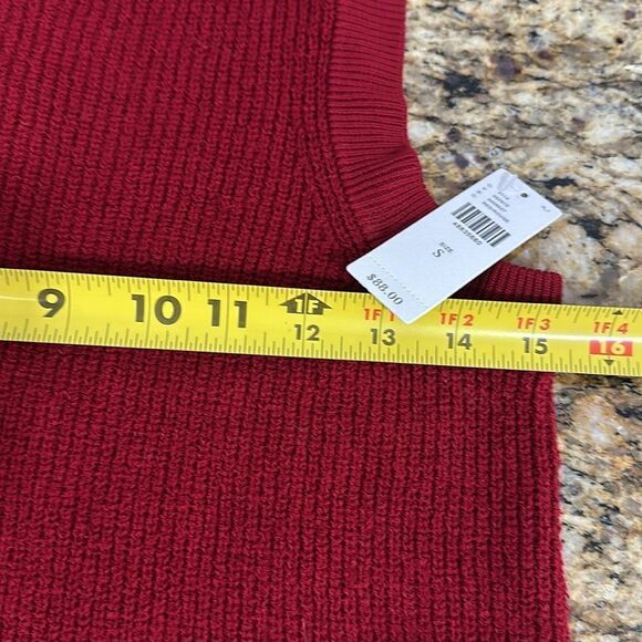 MOTH Anthropologie Buttoned Sweater Tank In Burgundy Size S - Picture 7 of 8